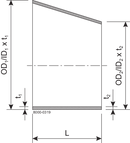 RED ECC 101.6x76.2 R/P 316L