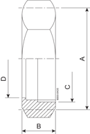 NUT (HEXAGON) IDF 25-304