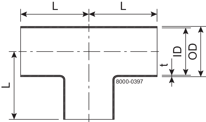 TEE TS DN65 HSF2 1.4307