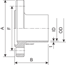 FLANGE NF DN20 H3 1.4404