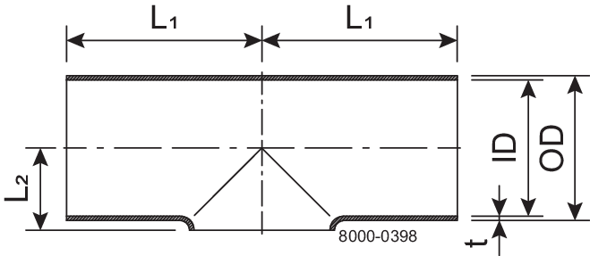 TEE TK DN40 HSF3 1.4404