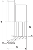 MALE C DN40 HSF0 1.4307