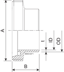 MALE LONG DN40 B 1.4404