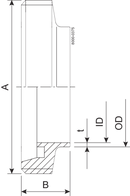 MALE SHORT DN65 ID=1.6 1.4404