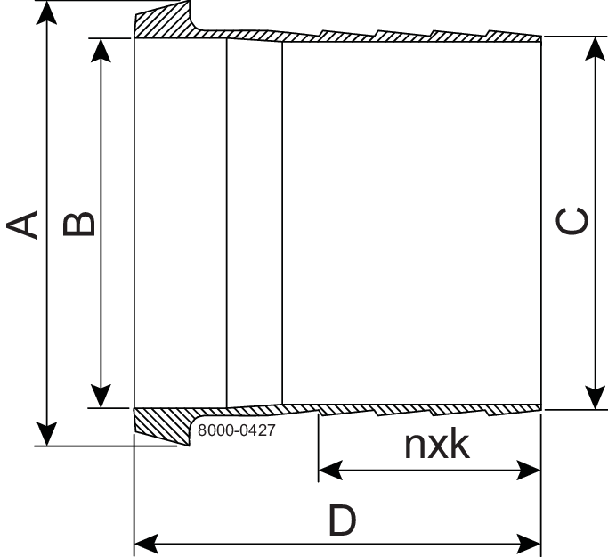 HOSE LINER DN65 HSF0 1.4404
