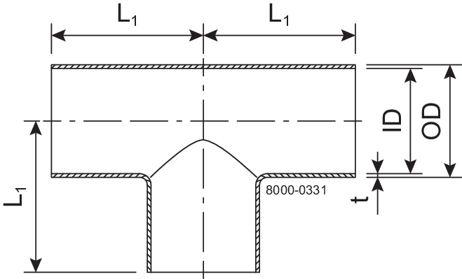 TEE 101.6-POL-304L