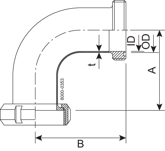 BEND LINER/MALE 51-SB-316L