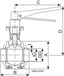 BALL VALVE SBV-DN25-C/C-MAN