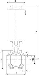 BALL VALVE SBV-ISO63,5-C/C-NC