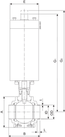 BALL VALVE SBV-ISO38-W/W-NC