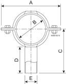 PIPE SUPPORT DN50X90-304