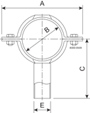 PIPE SUPPORT ISO 101.6X90-304